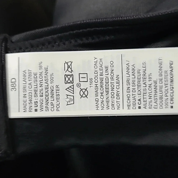 Old Navy Smoothing Full-Coverage Underwire Bra 38D Black Jack NWOT - Picture 6 of 6